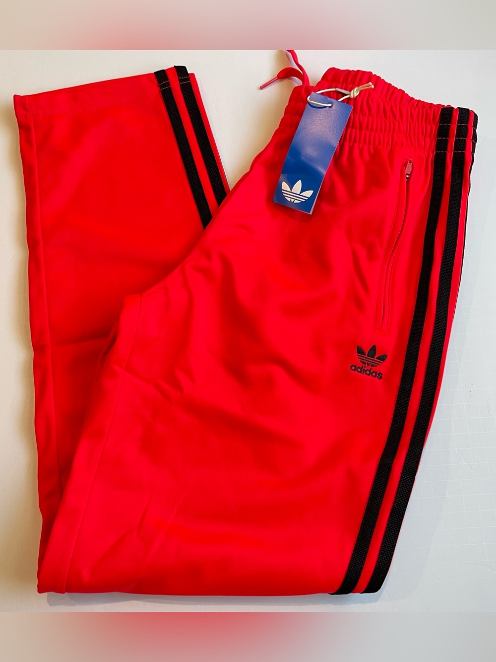 adidas Juniors Firebird Track Pants Lucid Red Black
